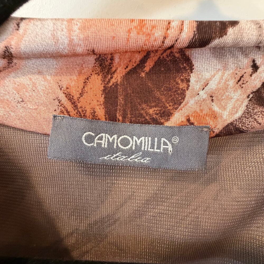 Stunning Camomilla Dress Body Con Slimming Stretchy Capped Sleeve Tropical - Picture 4 of 8